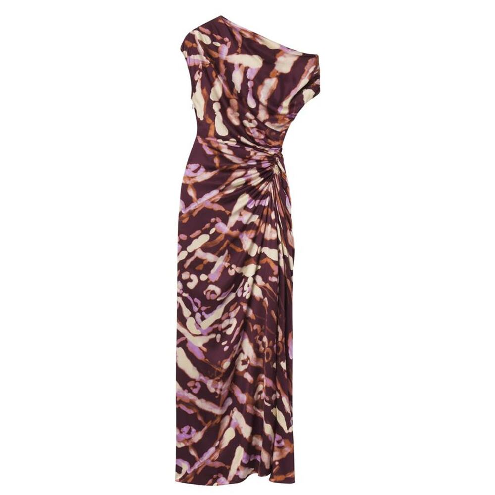 ALC Poppy Satin One Shoulder Gown in Plum Violet 12 - Picture 5 of 5